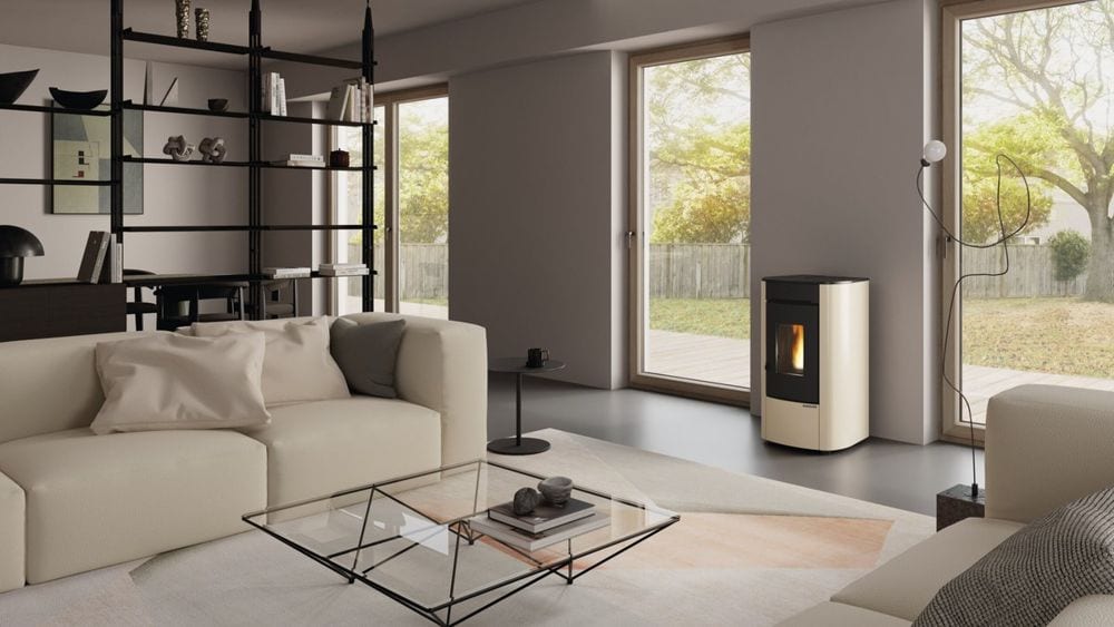 Angelica Junior von Extraflame im Wohnraum