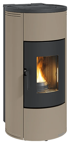 Daniela Plus von Extraflame in Taupe Matt, freigestellt