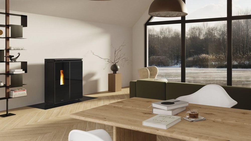 Floriana Idro Crystal von Extraflame im Wohnraum