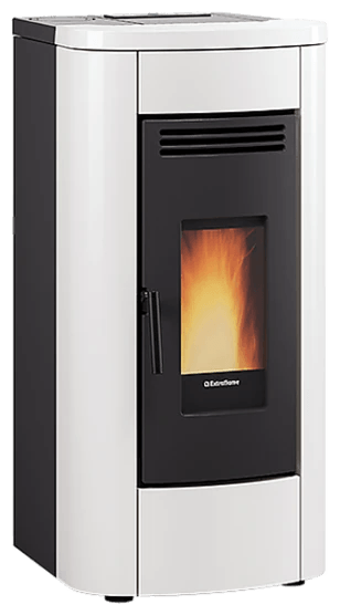 Klaudia Plus 5.0 Evo von Extraflame in Weiss, freigestellt