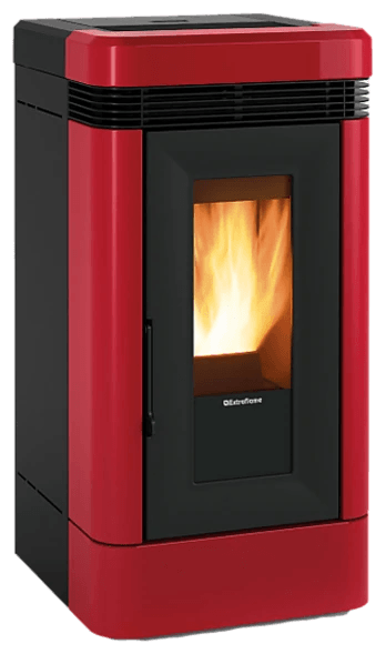 Lucia PLUS.16 von Extraflame in Bordeaux, freigestellt