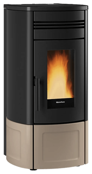 Noris Lux von Extraflame in Taupe, freigestellt