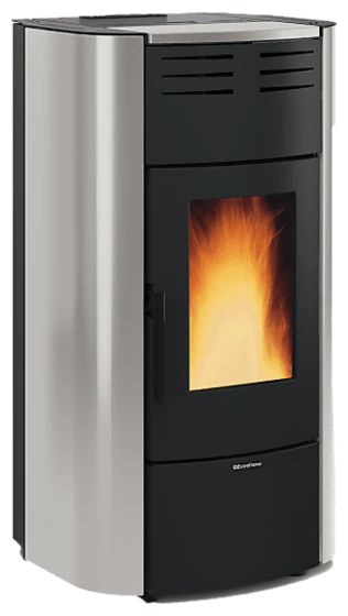 Raffaella Idro H18 5.0.16 von Extraflame in Grigio Luce, freigestellt