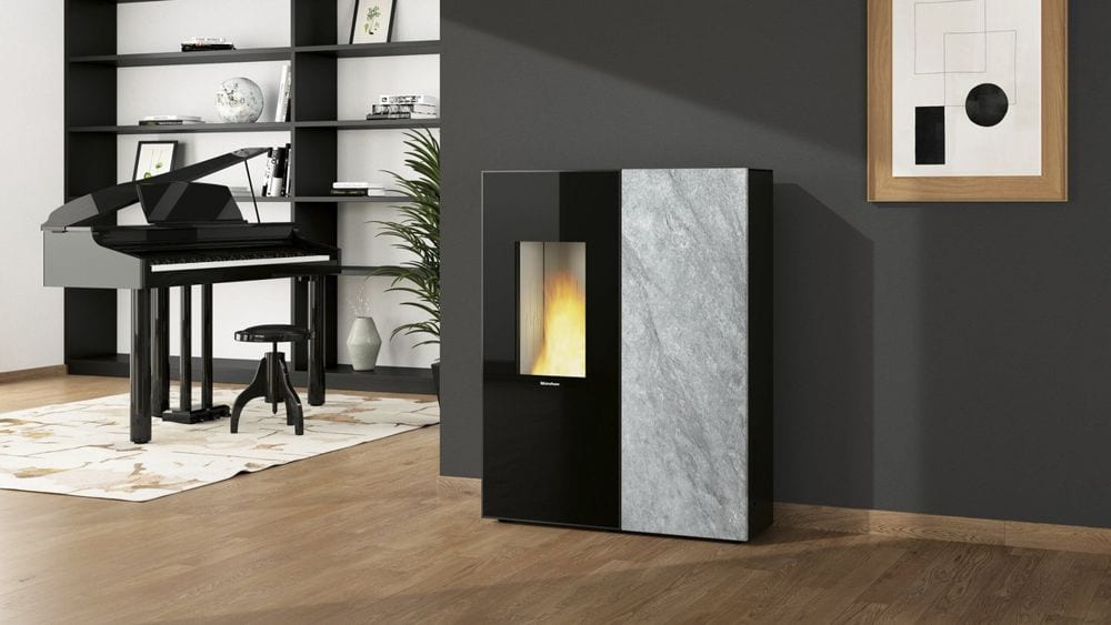 Sharon Plus Petra von Extraflame im Wohnraum