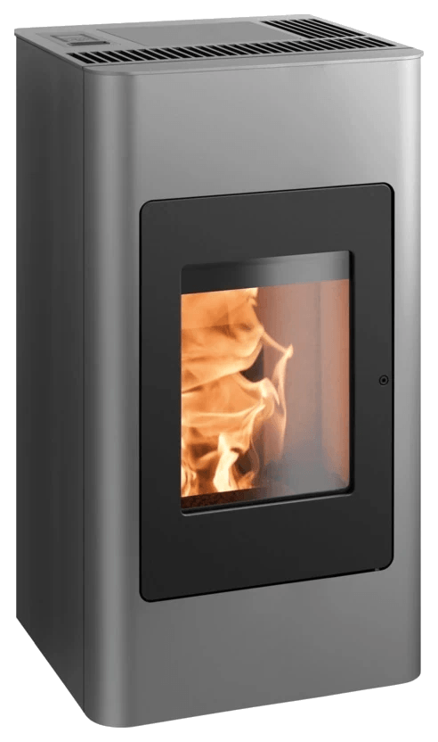Haas+Sohn HSP 2 Cube Pelletofen mit markierten Wartungspunkten