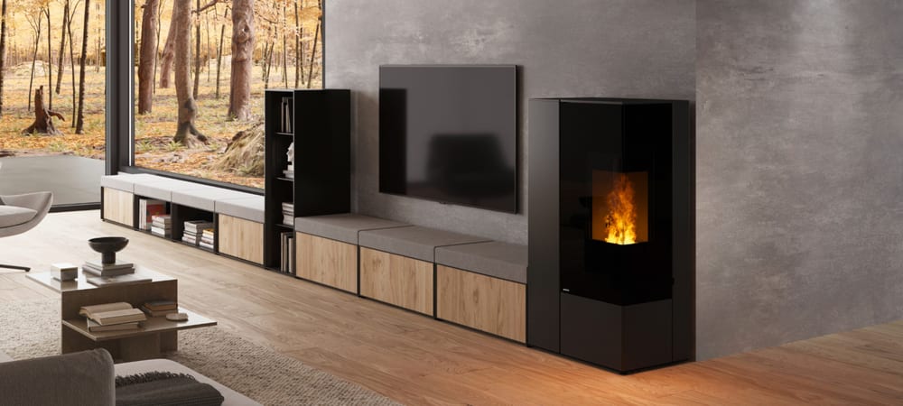 Rika CONNECT PELLET EDGE im Wohnraum